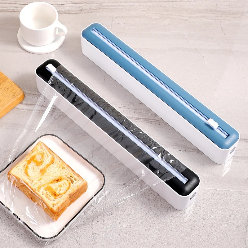 Portion Control Container - เครื่องจ่ายฟิล์มห่ออาหาร 2 in 1 พร้อมที่ตัด กล่องเก็บฟอยล์อะลูมิเนียม