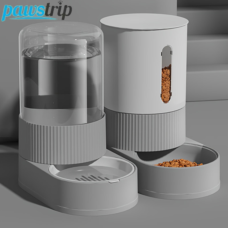 Portion Control Container - เครื่องให้อาหารแมวความจุขนาดใหญ่เครื่องให้น้ำแมวอัตโนมัติชามอาหารแมวแรงโน้มถ่วงภาชนะเก็บอาหารสำหรับแมวสุนัขสัตว์เลี้ยง