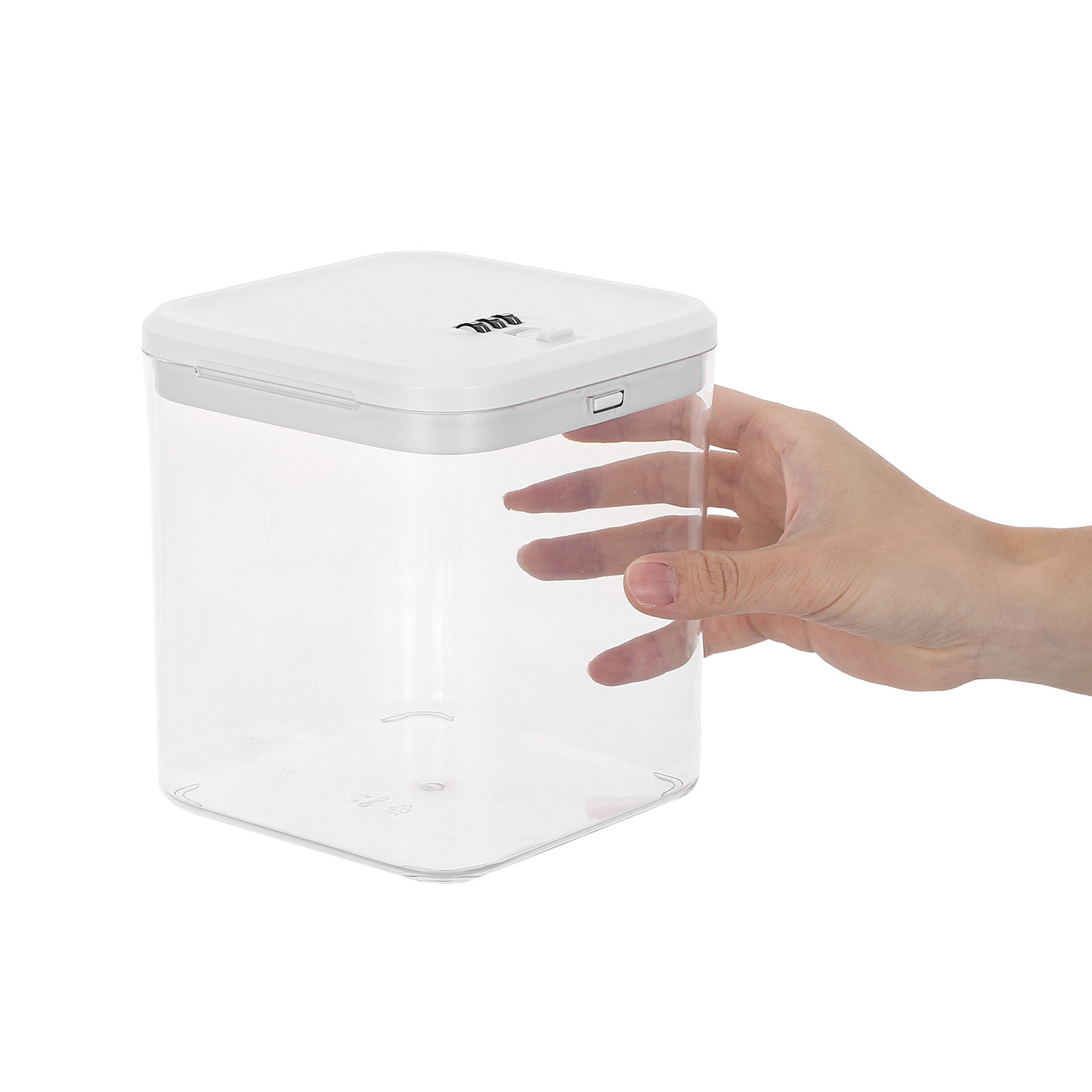 Food Storage With Lock - กล่องล็อคใสแบบซ้อนได้สำหรับเก็บอาหารในตู้เย็น พร้อมกุญแจรหัส ป้องกันเด็ก ใช้เก็บยา ยาเม็ด หรือของใช้ส่วนตัวอย่างปลอดภัย