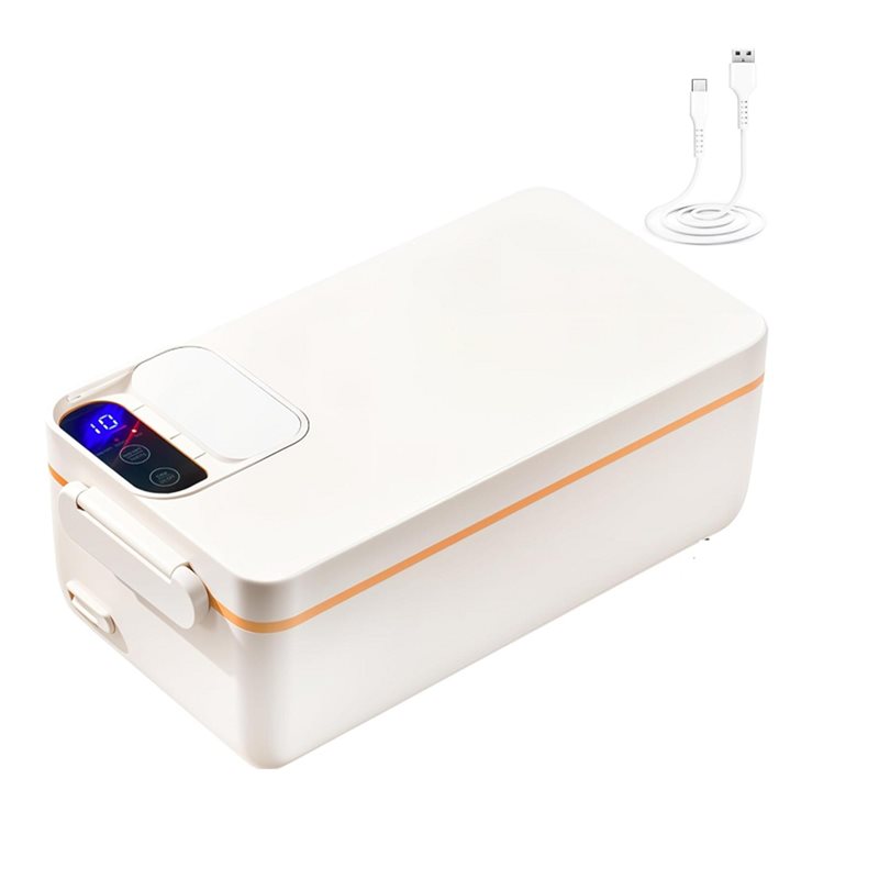 Food Storage Hot - 【ขายเร็ว】กล่องอาหารกลางวันไฟฟ้าไร้สายแบบชาร์จได้ เครื่องทำความร้อนแบบพกพาพร้อมตัวตั้งเวลา สำหรับรักษาความร้อนของอาหาร-สำหรับผู้ช