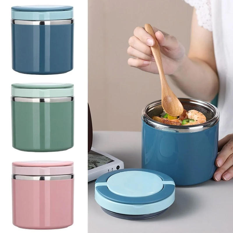 Food Storage Thermos - ซุปกระติกน้ําร้อนอาหาร Jar กล่องอาหารกลางวันฉนวนกล่อง Bento สําหรับร้อนเย็นอาหารขวดอาหารสแตนเลสกล่องอาหารกลางวันพร้อมที่จับ