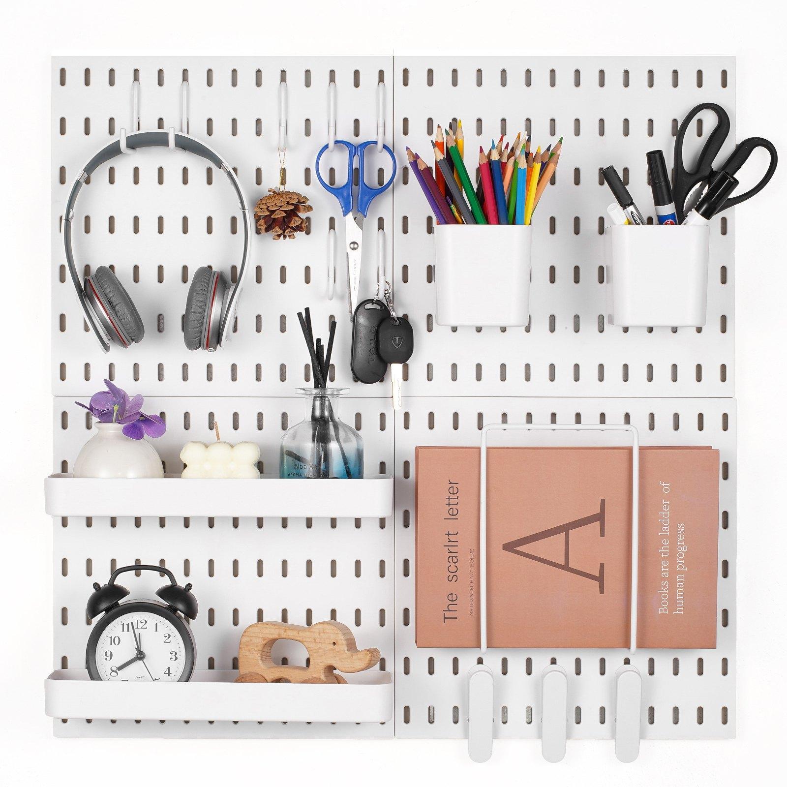 Food Storage Room - ชุดแผงจัดระเบียบติดผนังแบบโมดูลาร์ ขนาด 11x11 นิ้ว 4 แผง