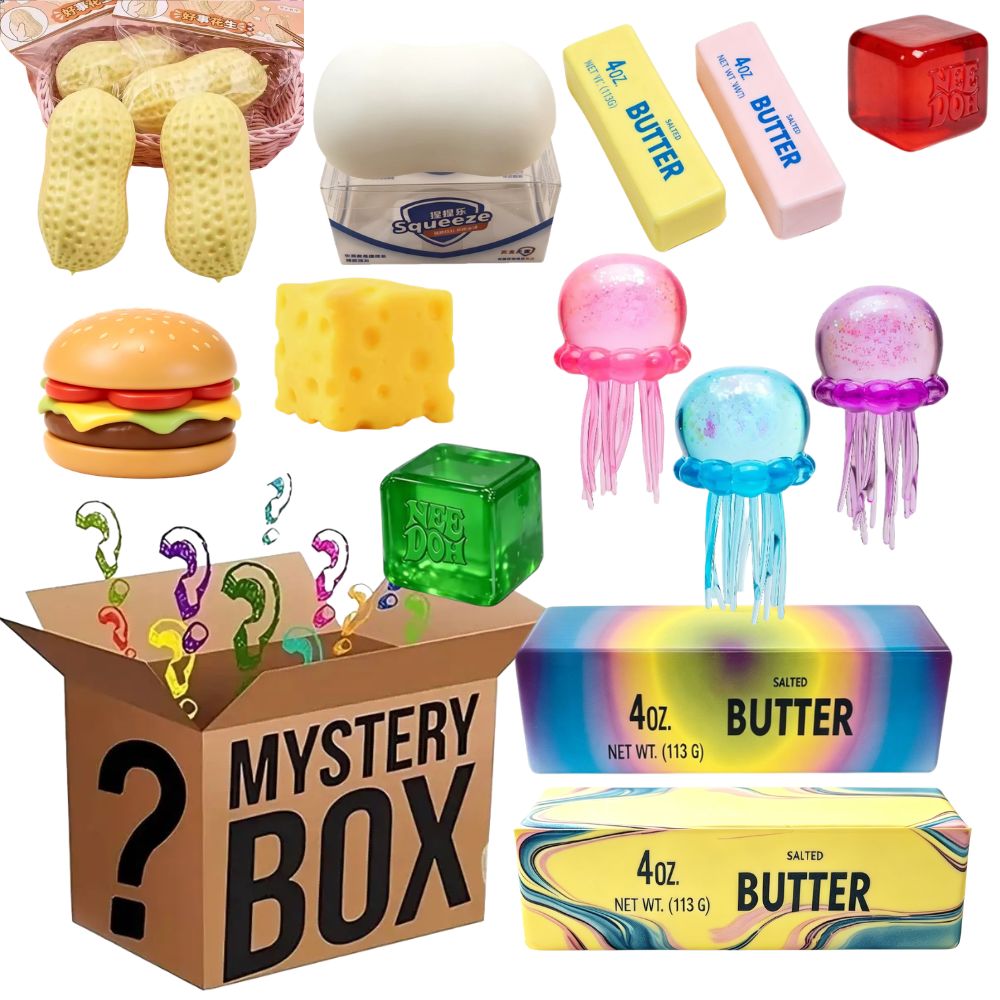 Food Storage Hot - กล่องสุ่มของเล่นน่ารัก รูปอุ้งเท้าแมว โมจิ สควิชชี่ ของเล่นบีบคลายเครียด รูปอาหารจำลอง