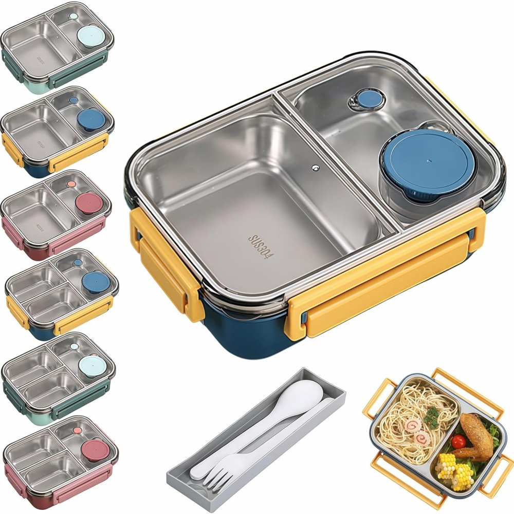 Food Storage Thermos - กล่องข้าวพกพาขนาด 850 มล. สำหรับเด็กและผู้ใหญ่ กล่องเบนโตอุ่นอาหารสแตนเลสเก็บความร้อน