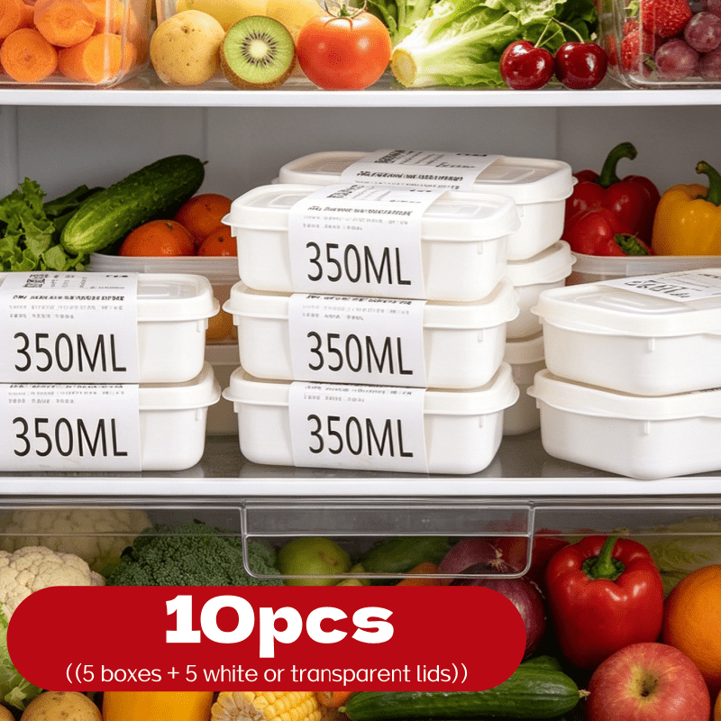 Food Storage With Colander - ชุดกล่องเก็บอาหารแบบซ้อนได้ 10 ชิ้น 5 กล่อง +