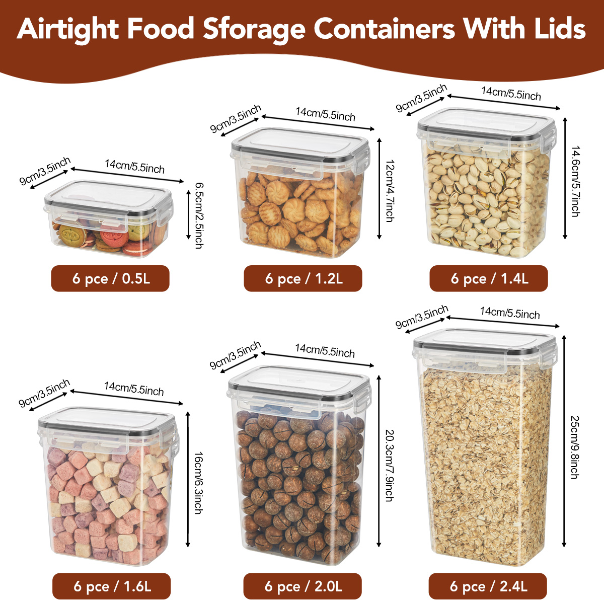 ชุดโหลเก็บบะหมี่หลายขนาด, ภาชน - Food Storage With Lock บทวิจารณ์และราคา