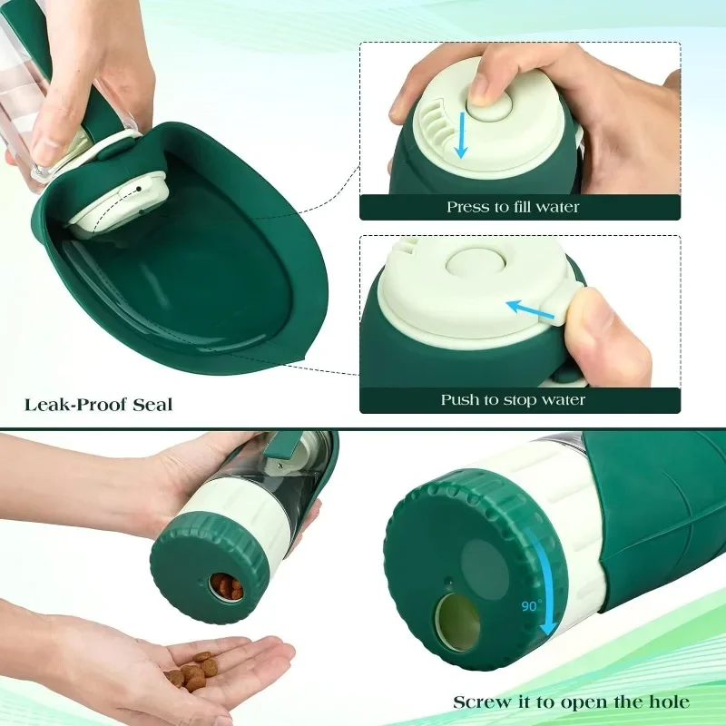 กระบอกน้ำสุนัขแบบพกพากรรไกรตัด - Portion Control Container บทวิจารณ์และราคา
