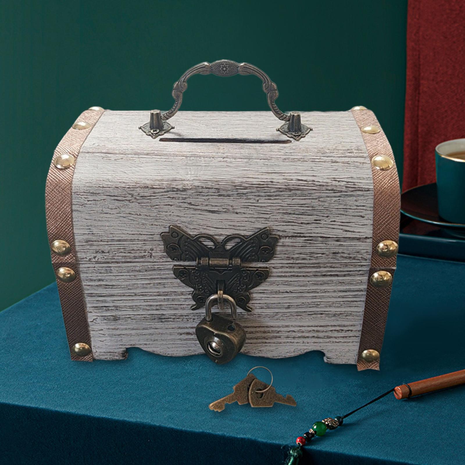 Piggy Bank Treasure Chest พร้อ - Food Storage Box With Lock And Key บทวิจารณ์และราคา