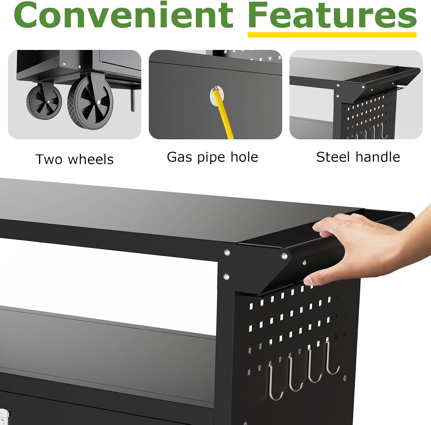 รถเข็นปิ้งย่างกลางแจ้งพร้อมโต๊ - Food Storage On Table บทวิจารณ์และราคา