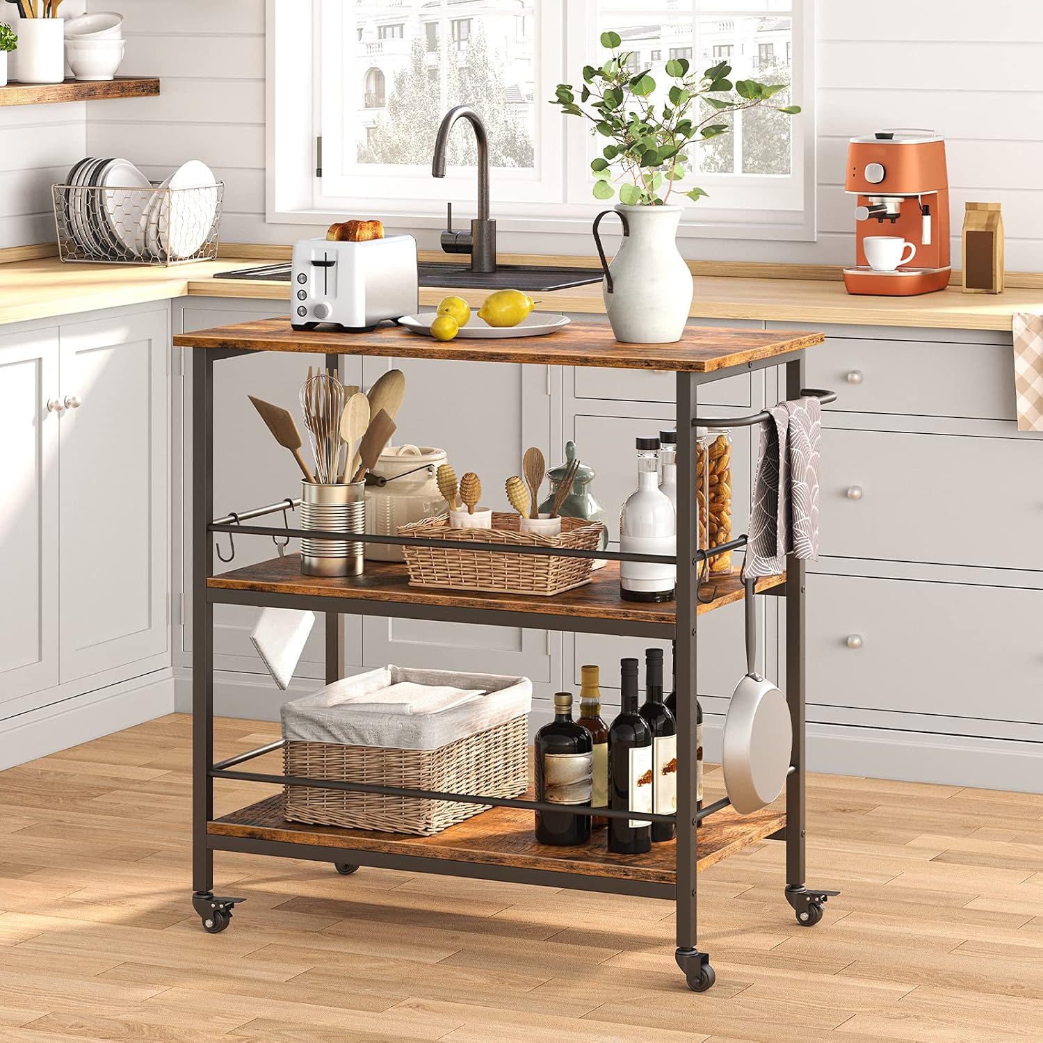 เกาะครัวอุตสาหกรรม 3 ชั้น พร้อ - Food Storage Room บทวิจารณ์และราคา