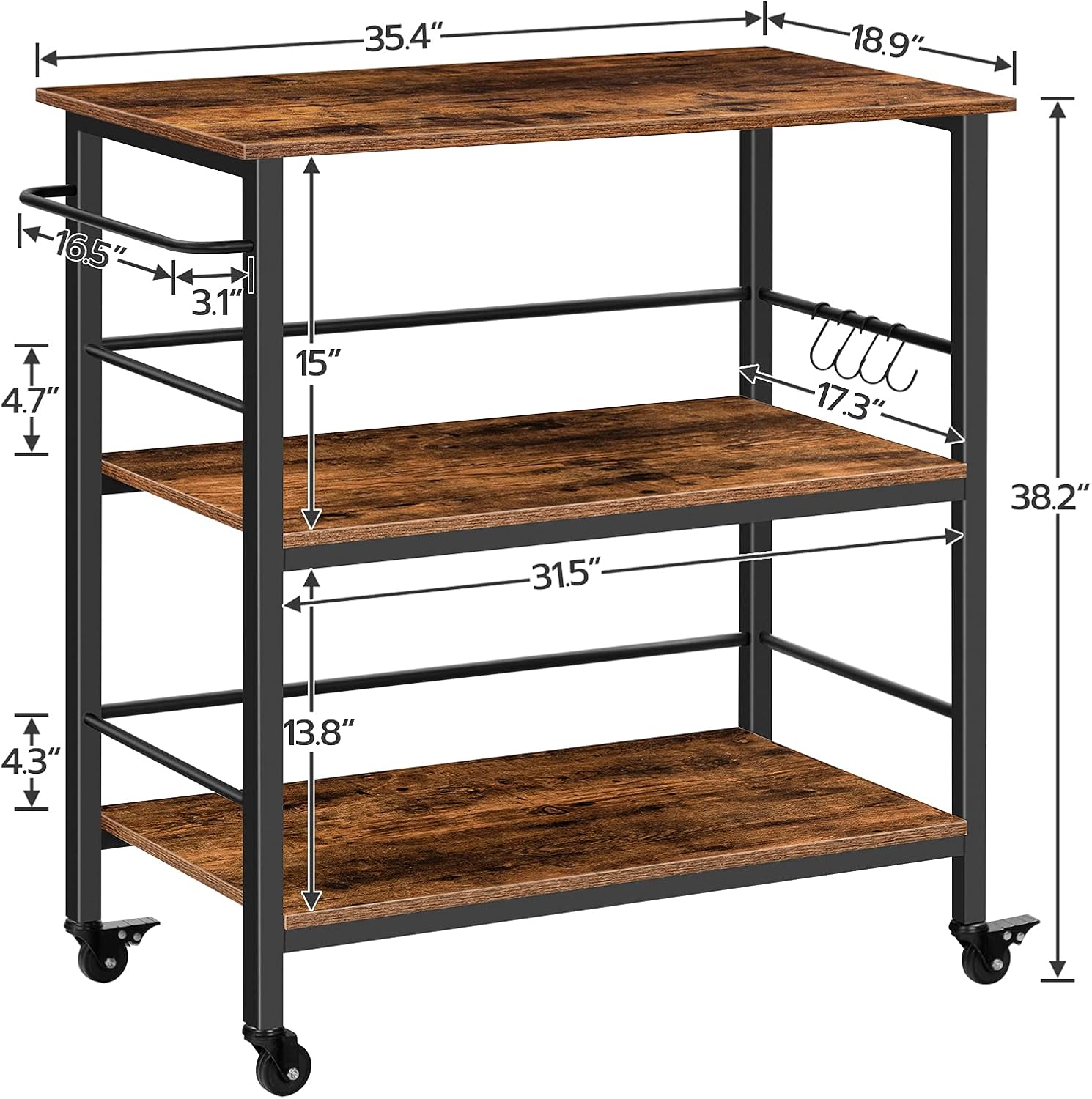 เกาะครัวอุตสาหกรรม 3 ชั้น พร้อ - Food Storage Room บทวิจารณ์และราคา