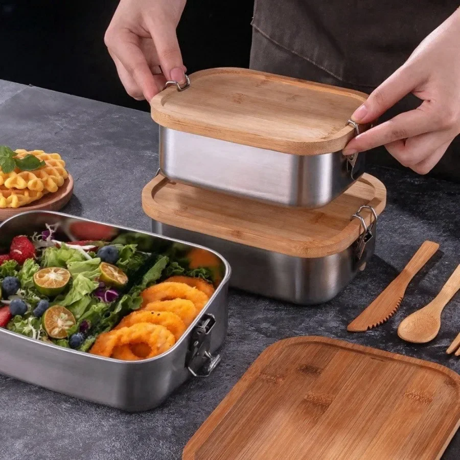 กล่องข้าวกลางวันฝาปิดทำจากไม้ไ - Food Storage With Colander บทวิจารณ์และราคา