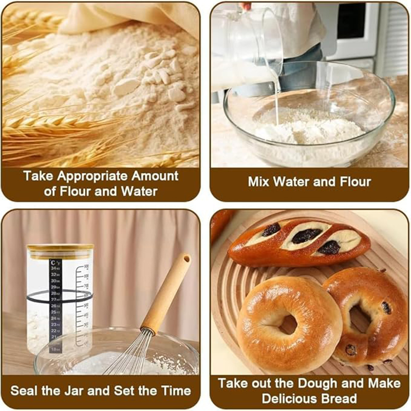 ชุดขวดหมักแป้งซาวโดว์ ขวดหมักแ - Food Storage On Table บทวิจารณ์และราคา