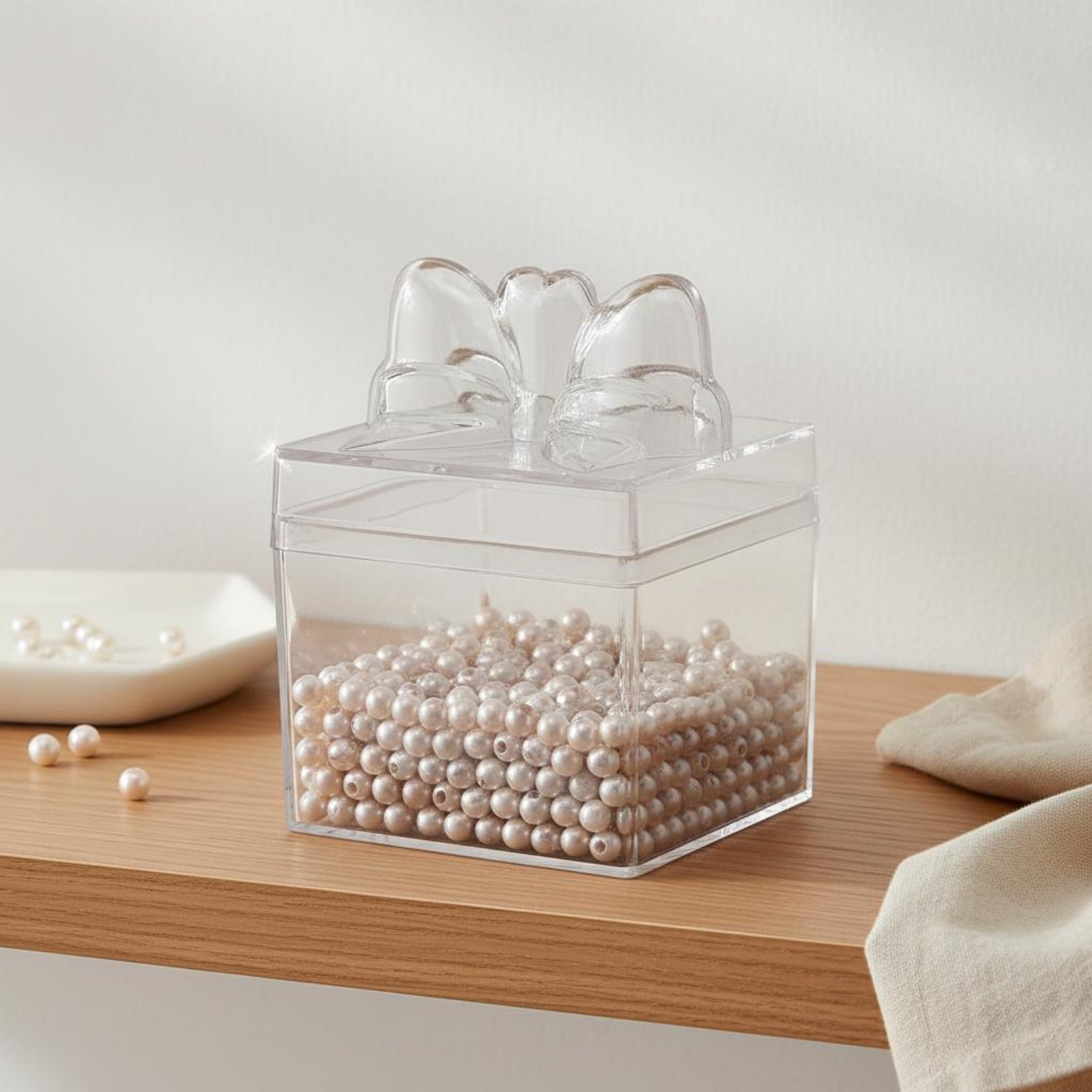 กล่องขนมพลาสติกใสพร้อมริบบิ้น  - Food Storage Usa บทวิจารณ์และราคา
