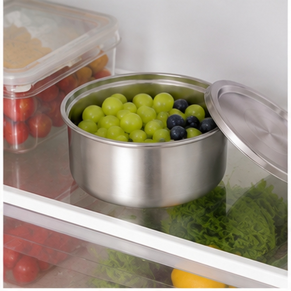 ถ้วยสแตนเลส 304 พร้อมฝาปิด สำห - Food Storage With Colander บทวิจารณ์และราคา