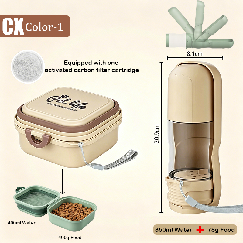ขวดน้ำพกพาสำหรับสัตว์เลี้ยง 2- - Portion Control Container บทวิจารณ์และราคา