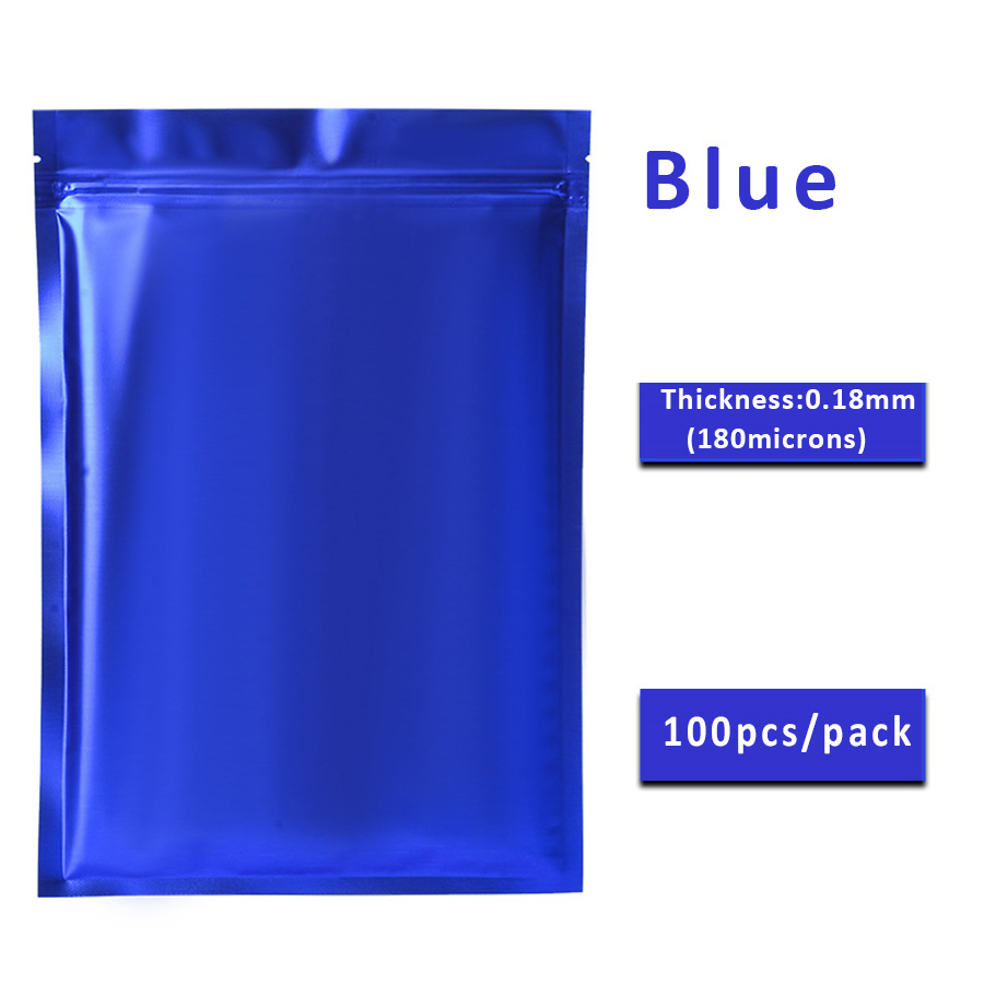 100 ชิ้น ถุงซิปฟอยล์สีน้ำเงินด - Food Storage Usa บทวิจารณ์และราคา