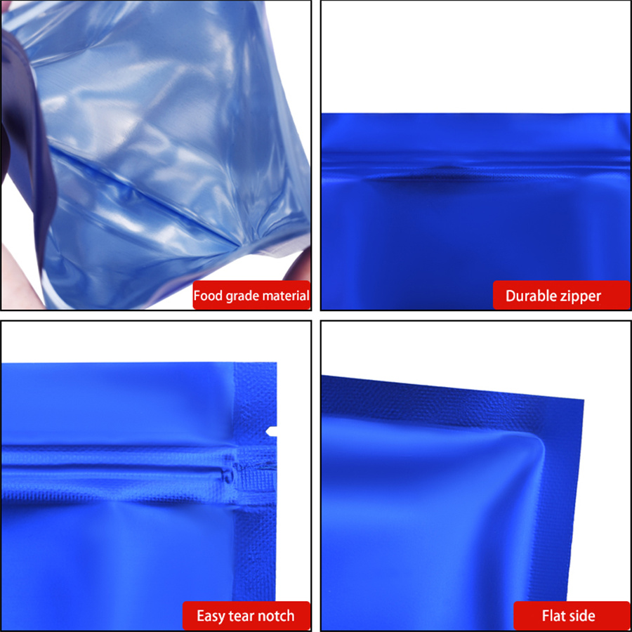 100 ชิ้น ถุงซิปฟอยล์สีน้ำเงินด - Food Storage Usa บทวิจารณ์และราคา